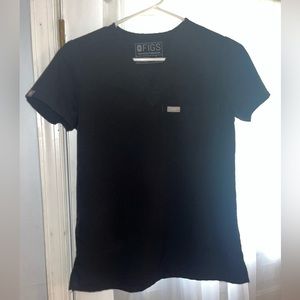 FIGS Catarina One-Pocket Scrub Top XXS Black